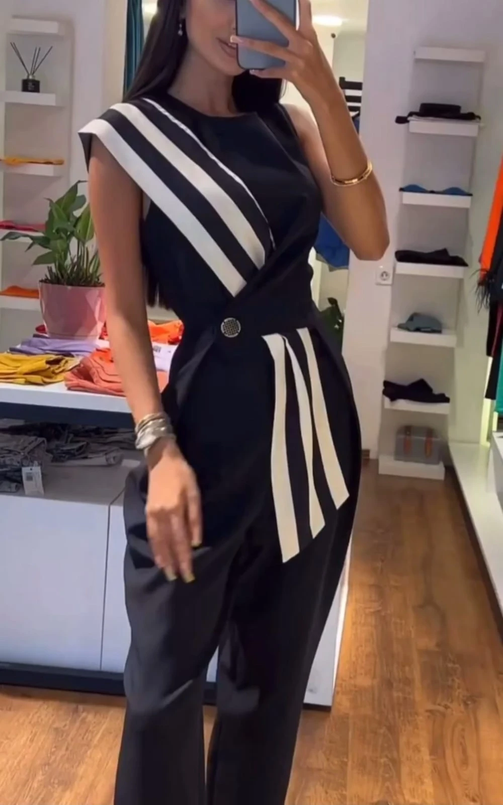 Atlas Kumaş Saten Detaylı Tasarım Tulum