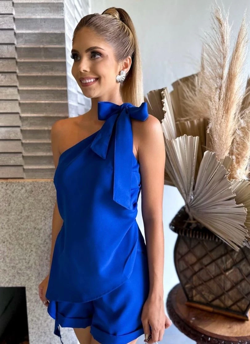 İthal Atlas Kumaş Şotlu Bluz Takım