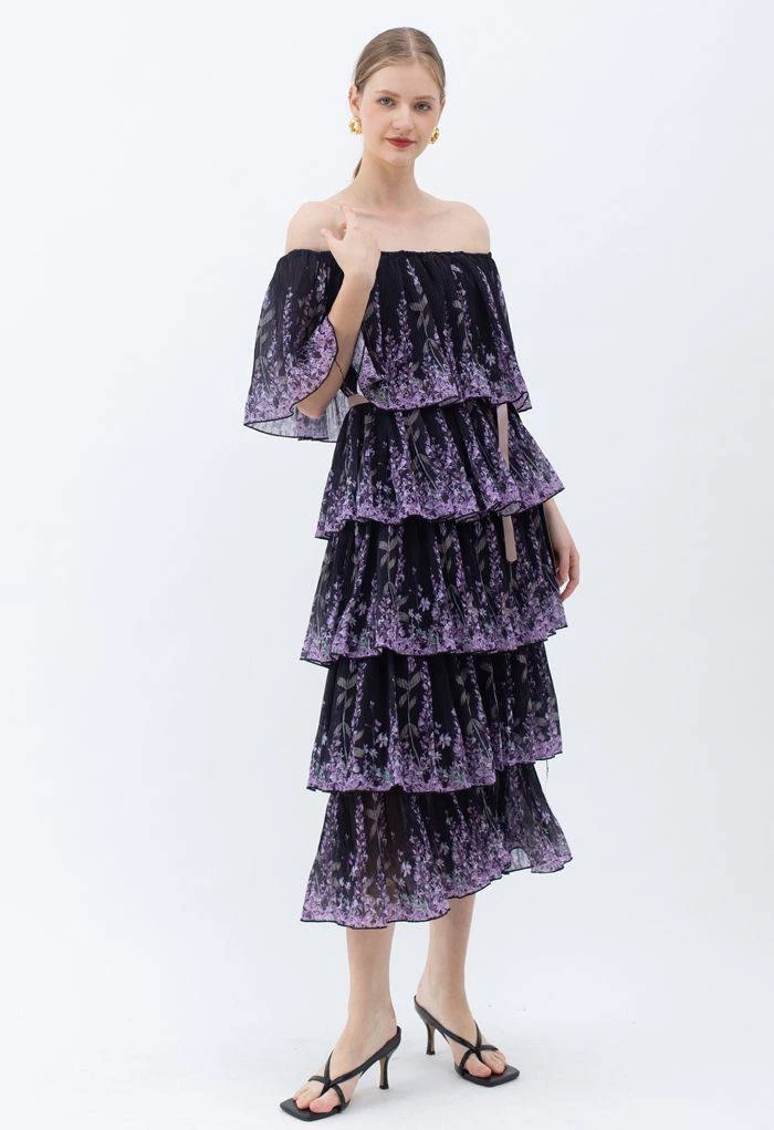 İthal Multi Şifon Kumaş Piliseli Elbise