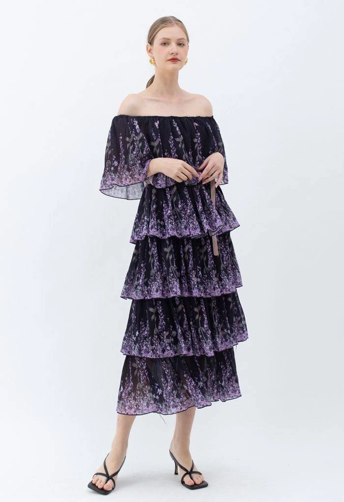 İthal Multi Şifon Kumaş Piliseli Elbise