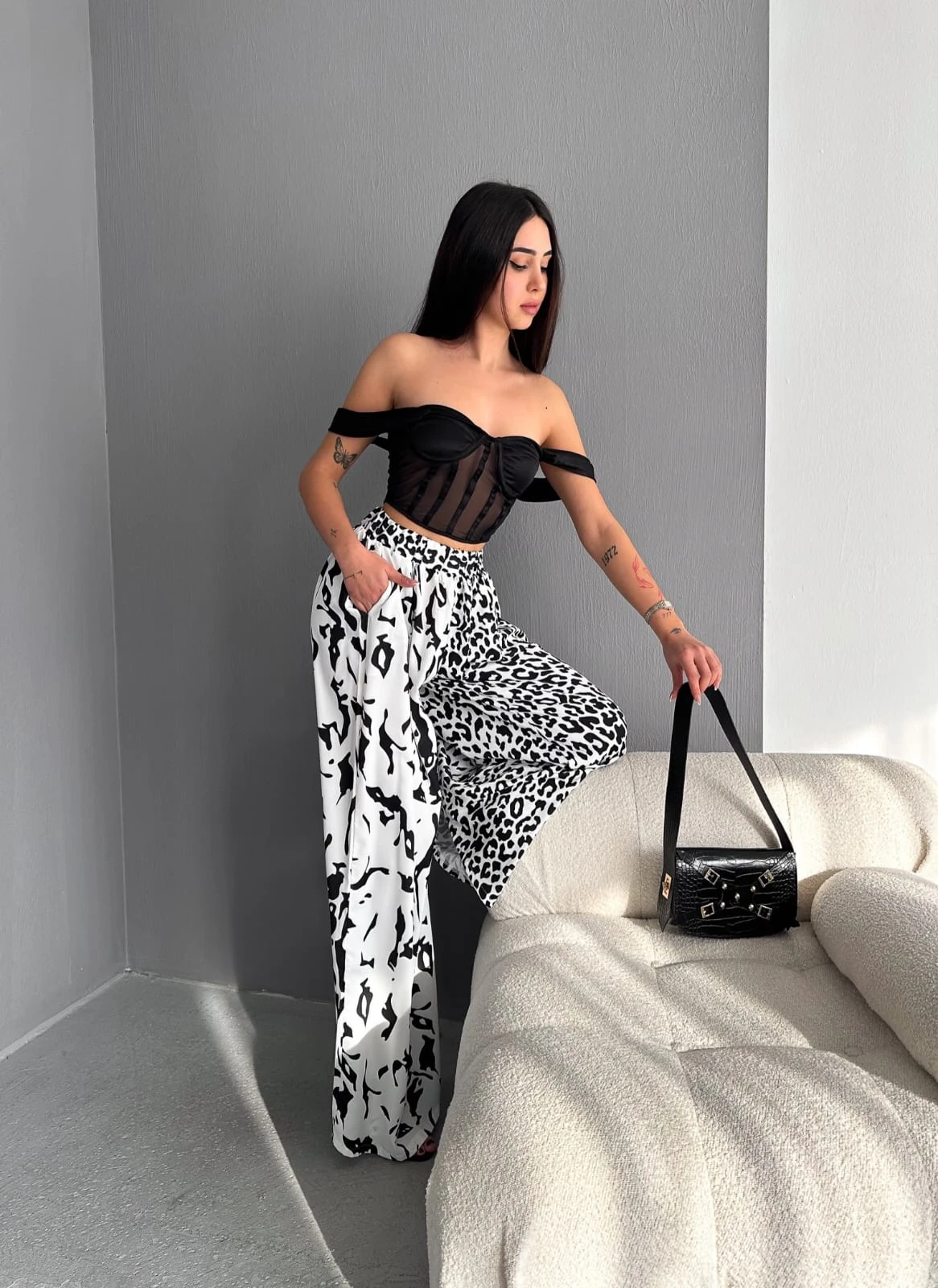 Leopr Desenli Pantolon