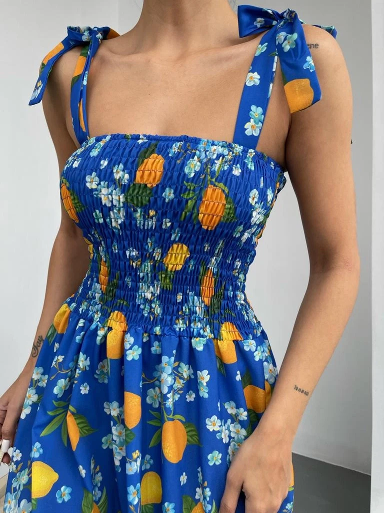 Omuz Bağlamalı Elbise