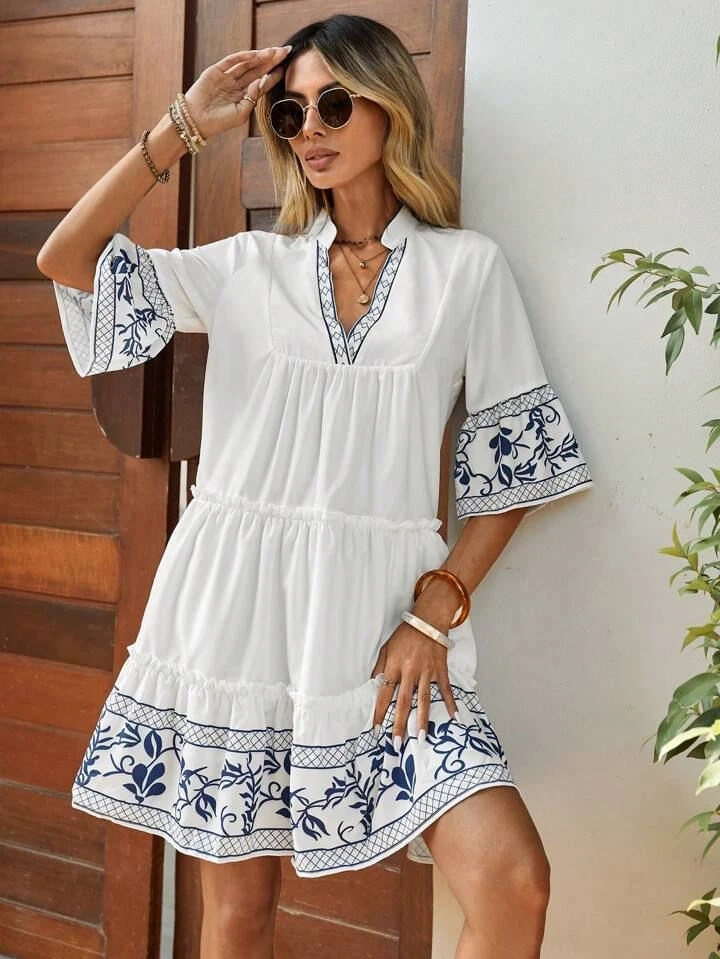 Pamuklu Dokuma Kumaş Elbise