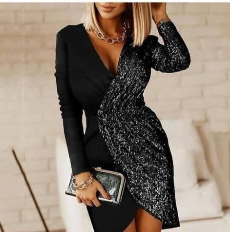 Z@r@ Payetli Krep Dalgıç Elbise