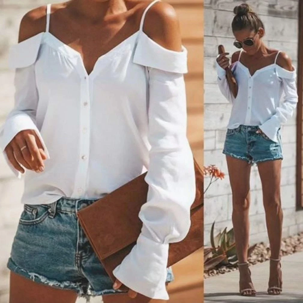 Aerobin Kumaş Carmen Yaka Bluz