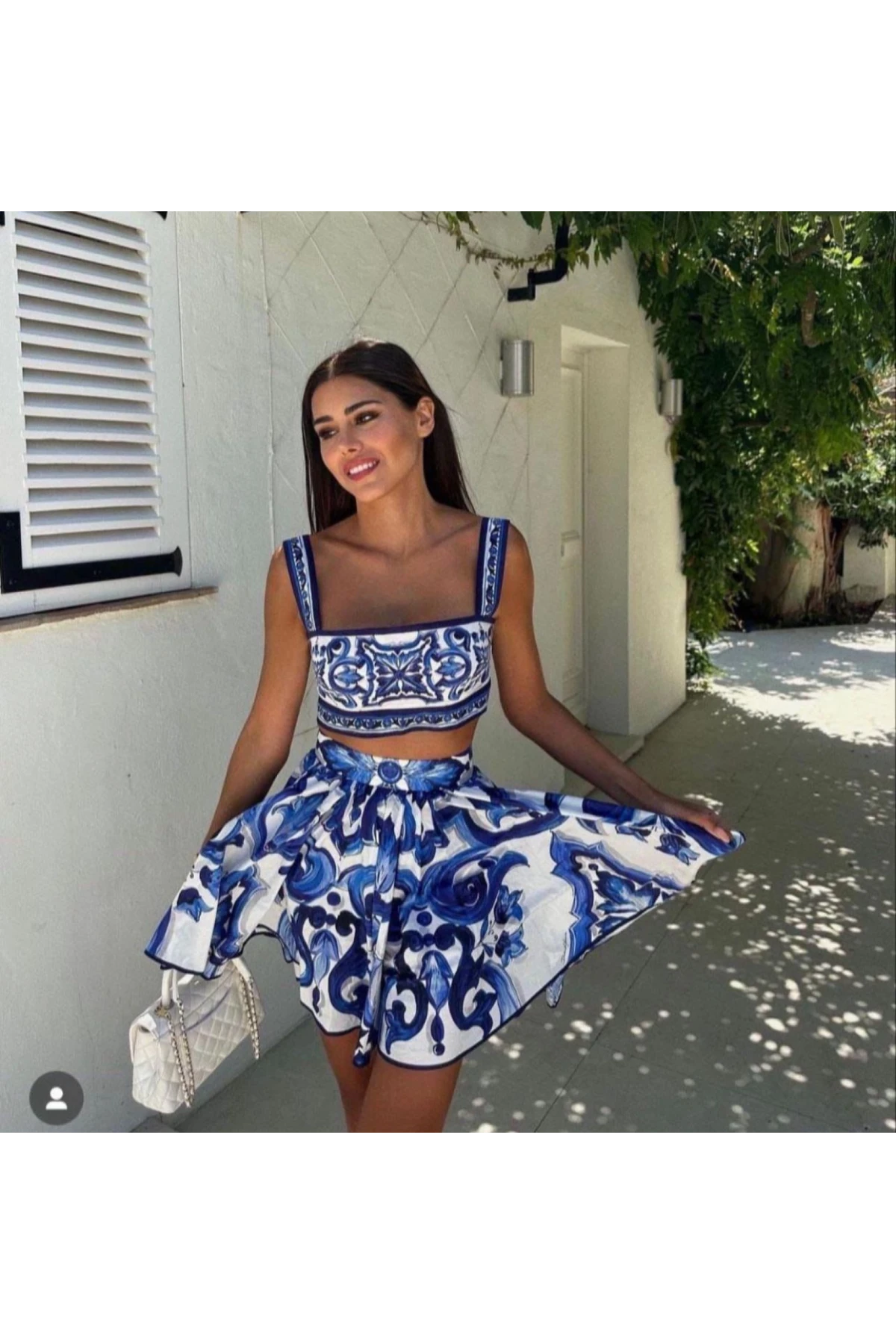 DG Desen İkili Takım İthal Krep Kumaş