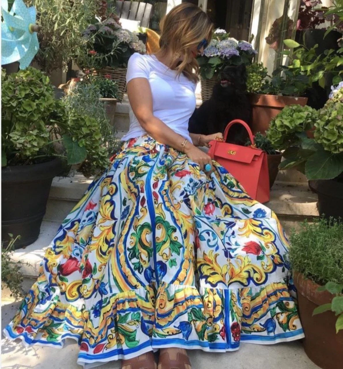 D&G Desen İthal Krep Kumaş  Etek