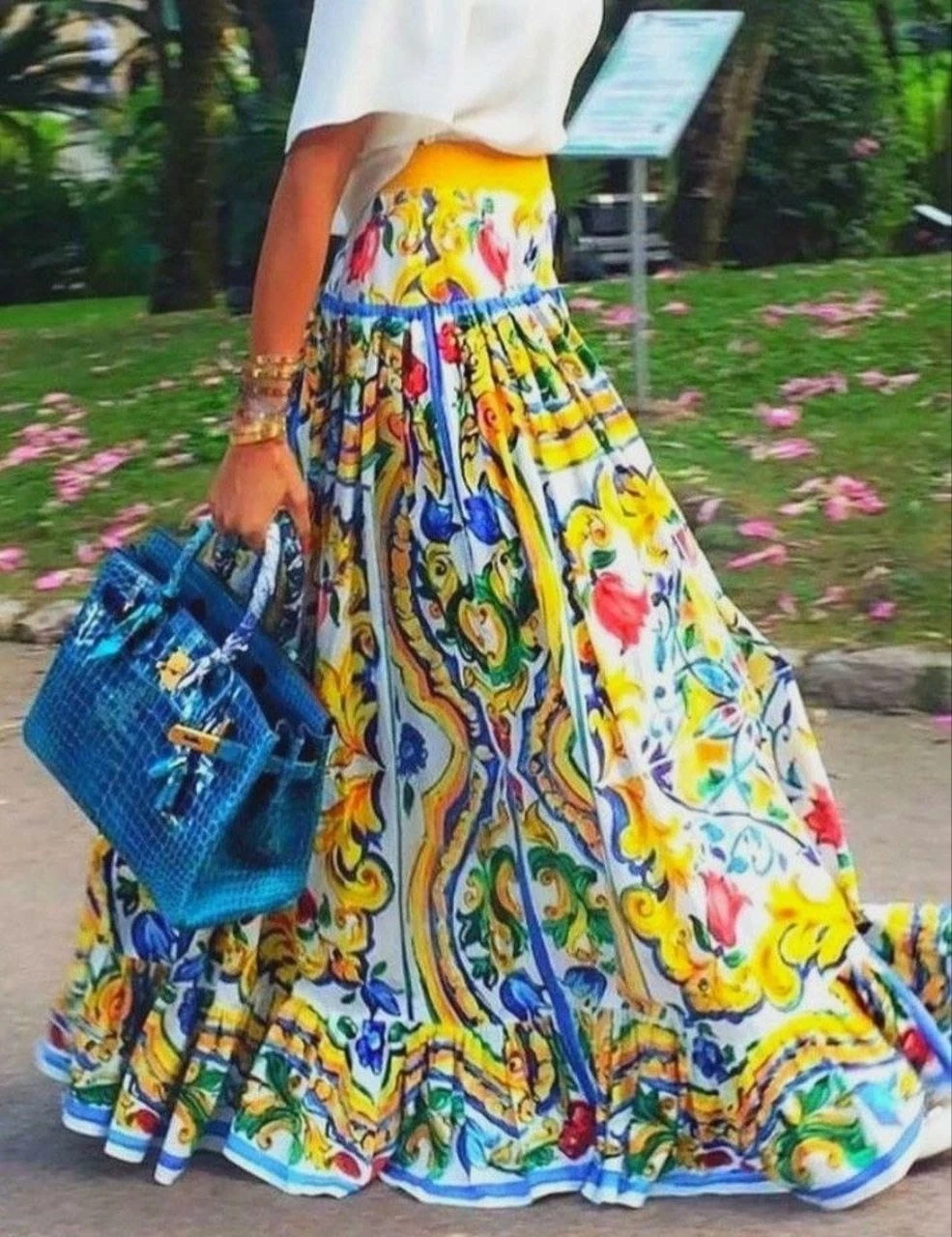 D&G Desen İthal Krep Kumaş  Etek