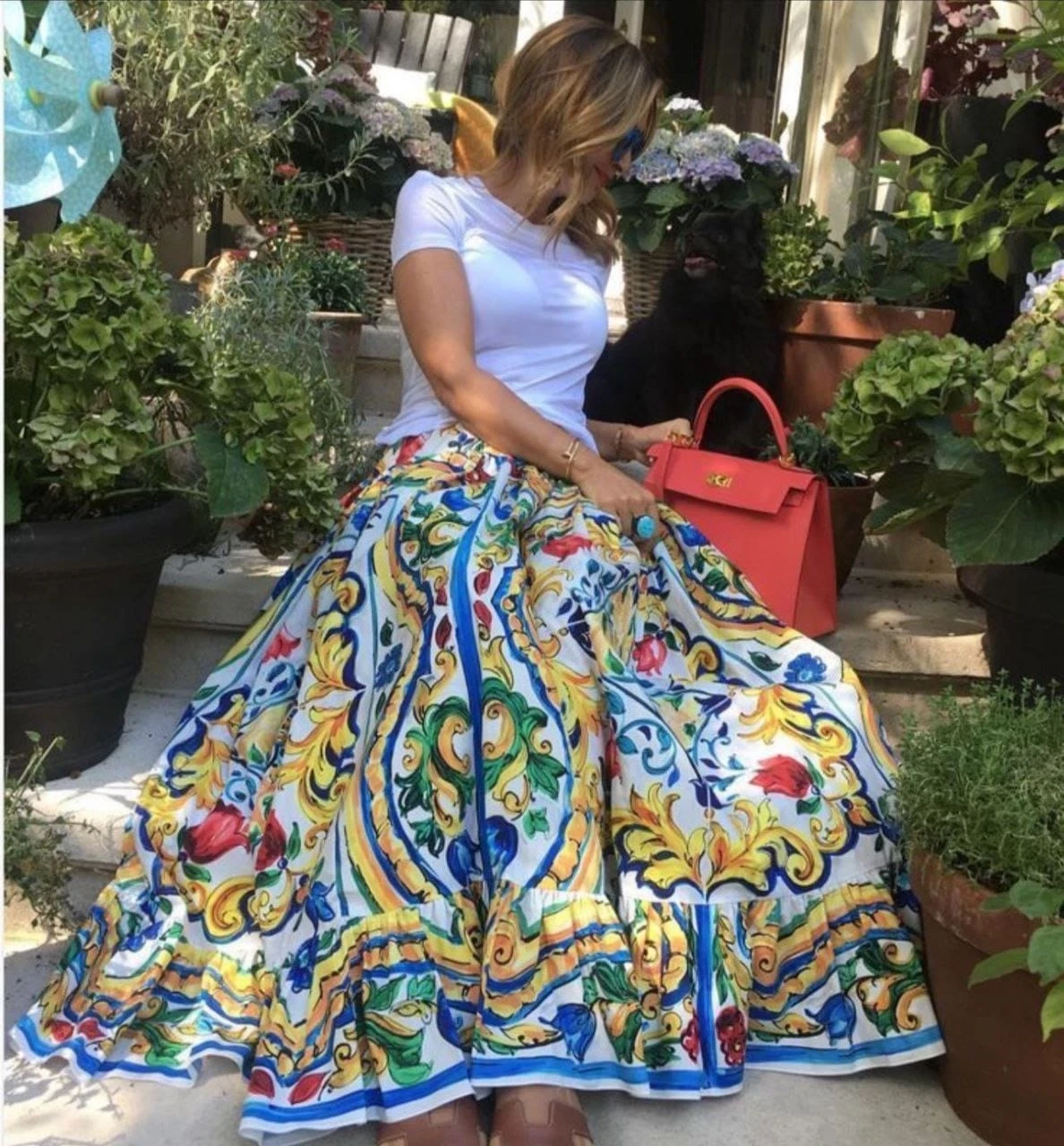 D&G Desen İthal Krep Kumaş  Etek