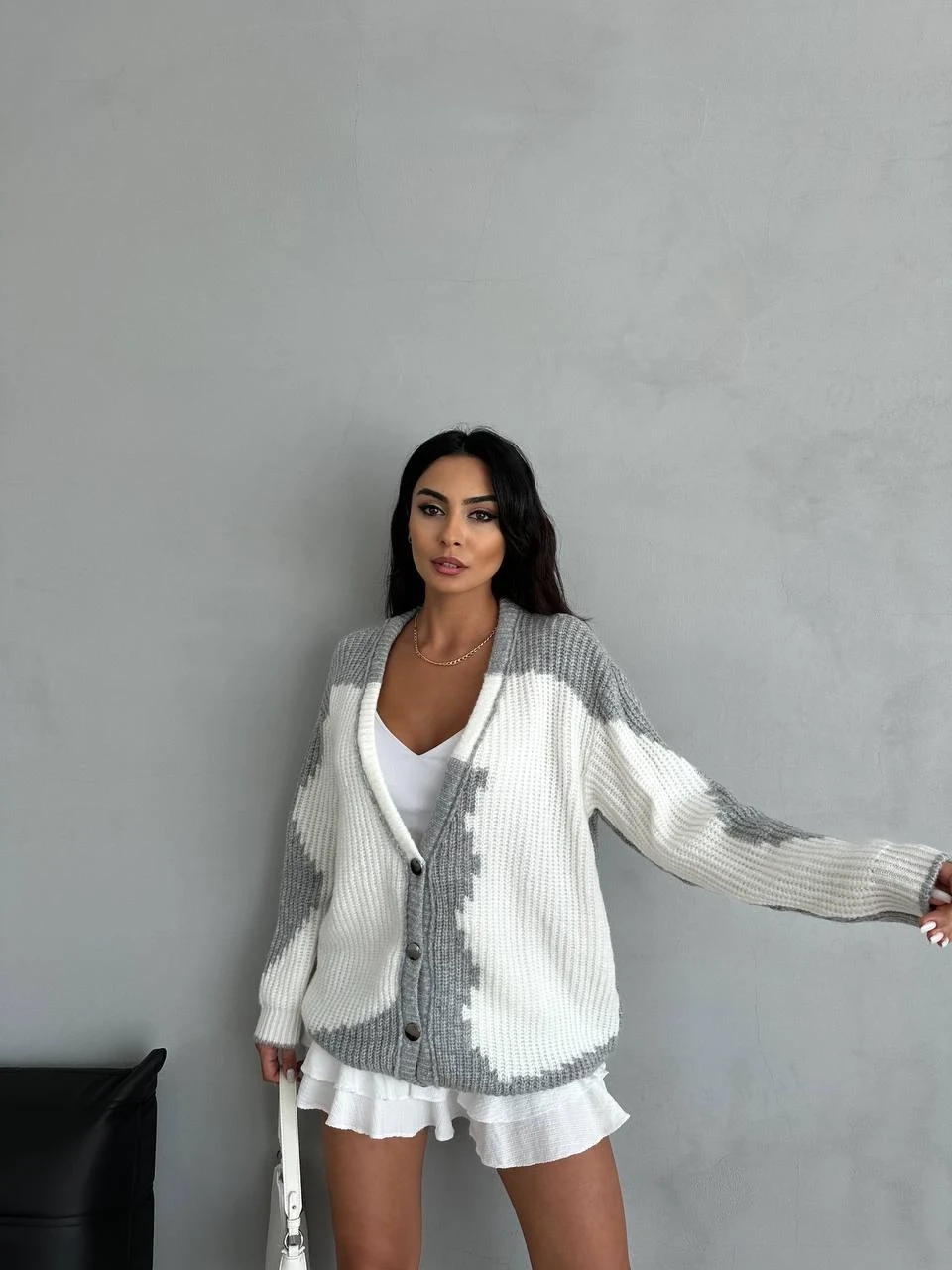 Dört Düğmeli, Renk Geçişli Hırka