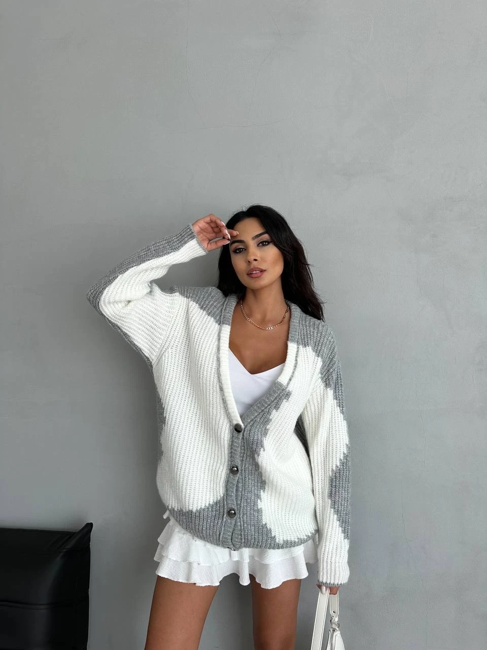 Dört Düğmeli, Renk Geçişli Hırka