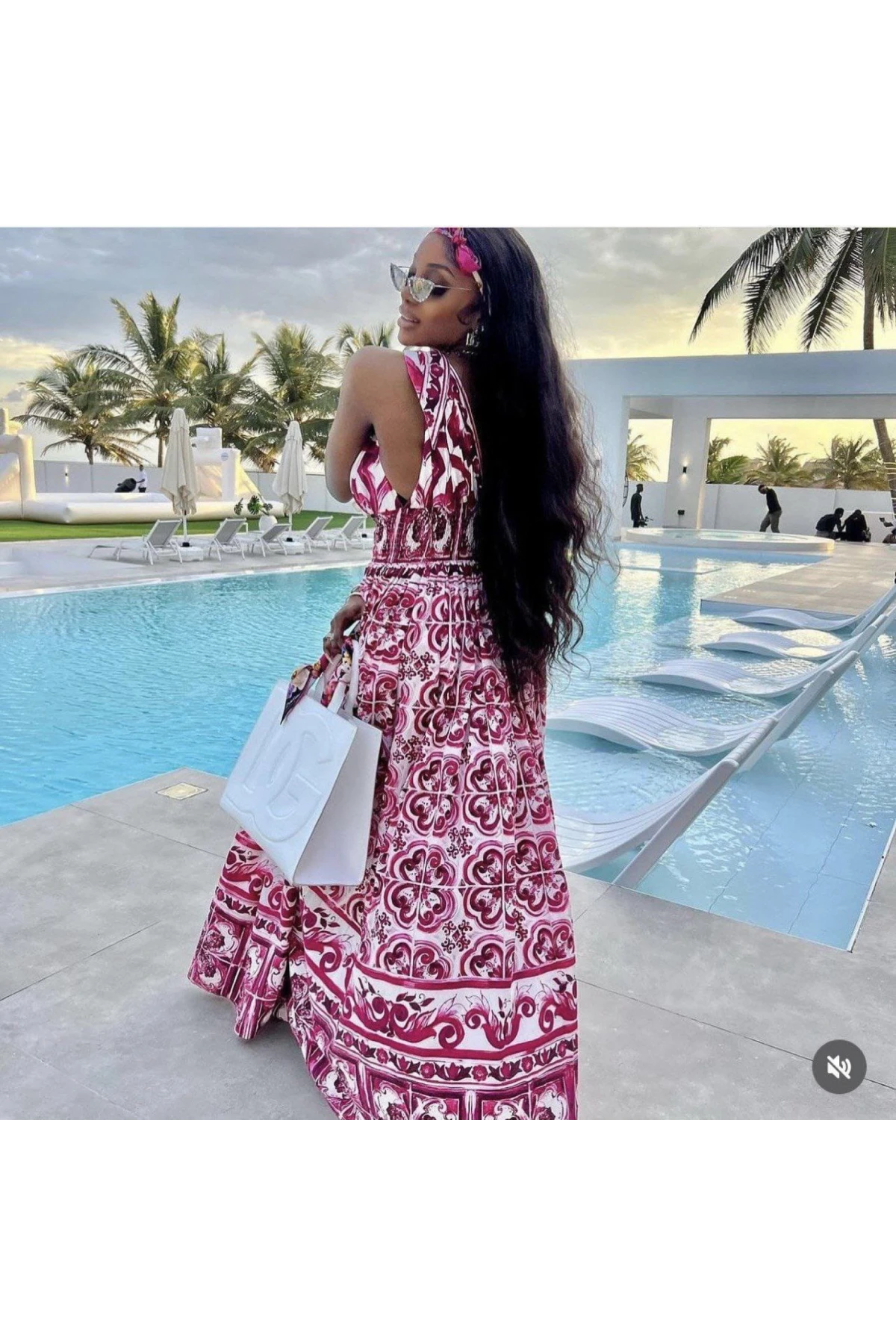 İthal Krep kumaş Omudan Bağcıklı Elbise