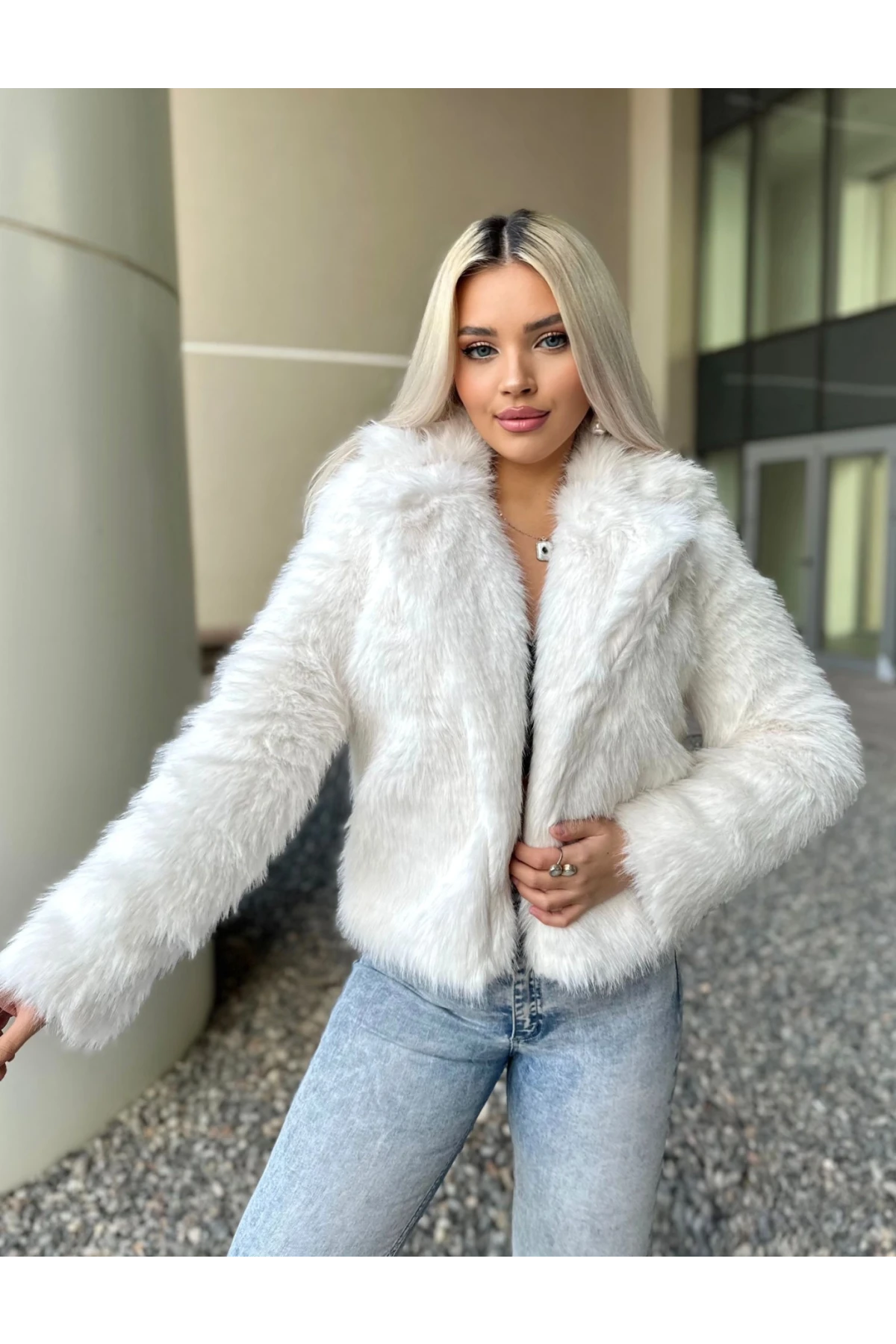 İthal Lolita Kumaş Tasarım İçi Astarlı Kürk