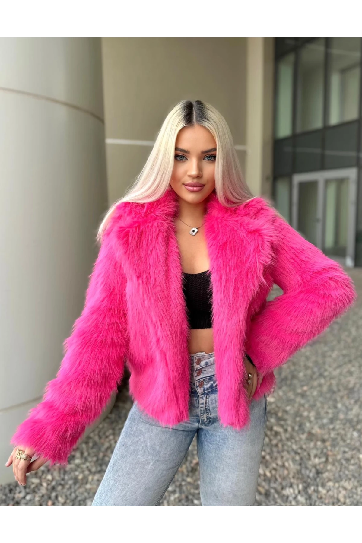 İthal Lolita Kumaş Tasarım İçi Astarlı Kürk