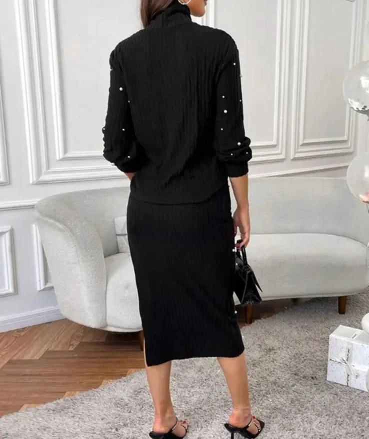 Ottoman Kumaş İnci Detaylı Takım