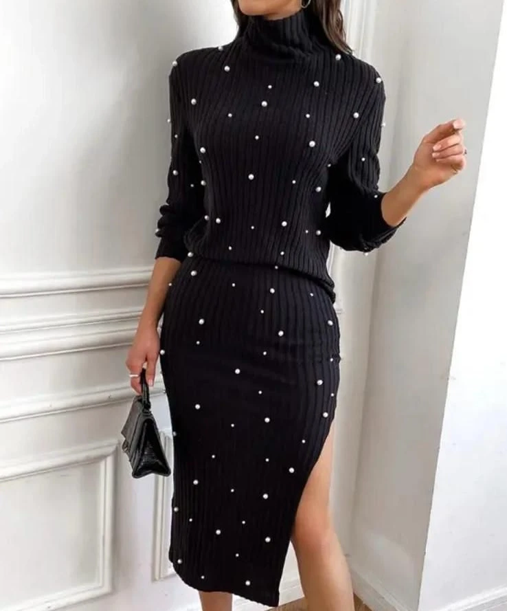 Ottoman Kumaş İnci Detaylı Takım