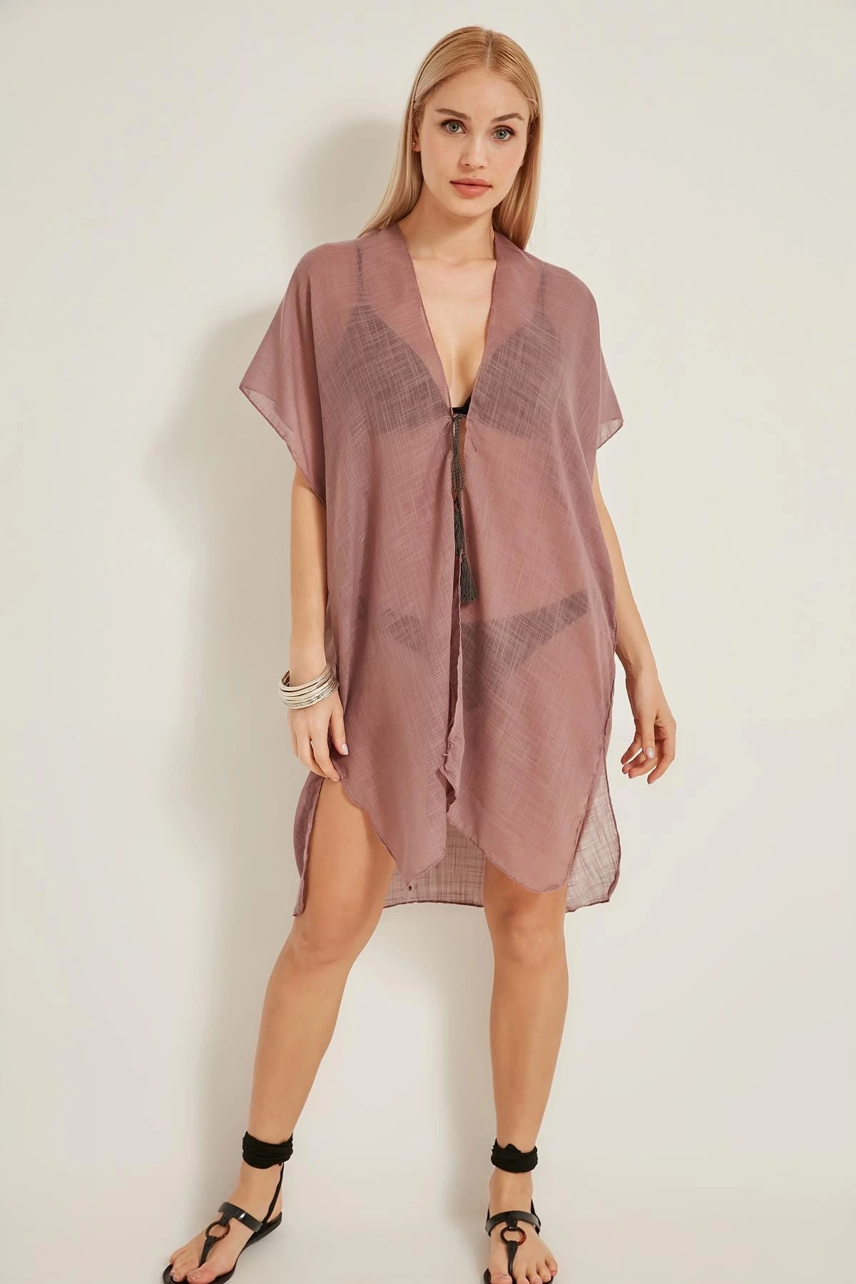 13333-2 Gül Kurusu Açık Pareo