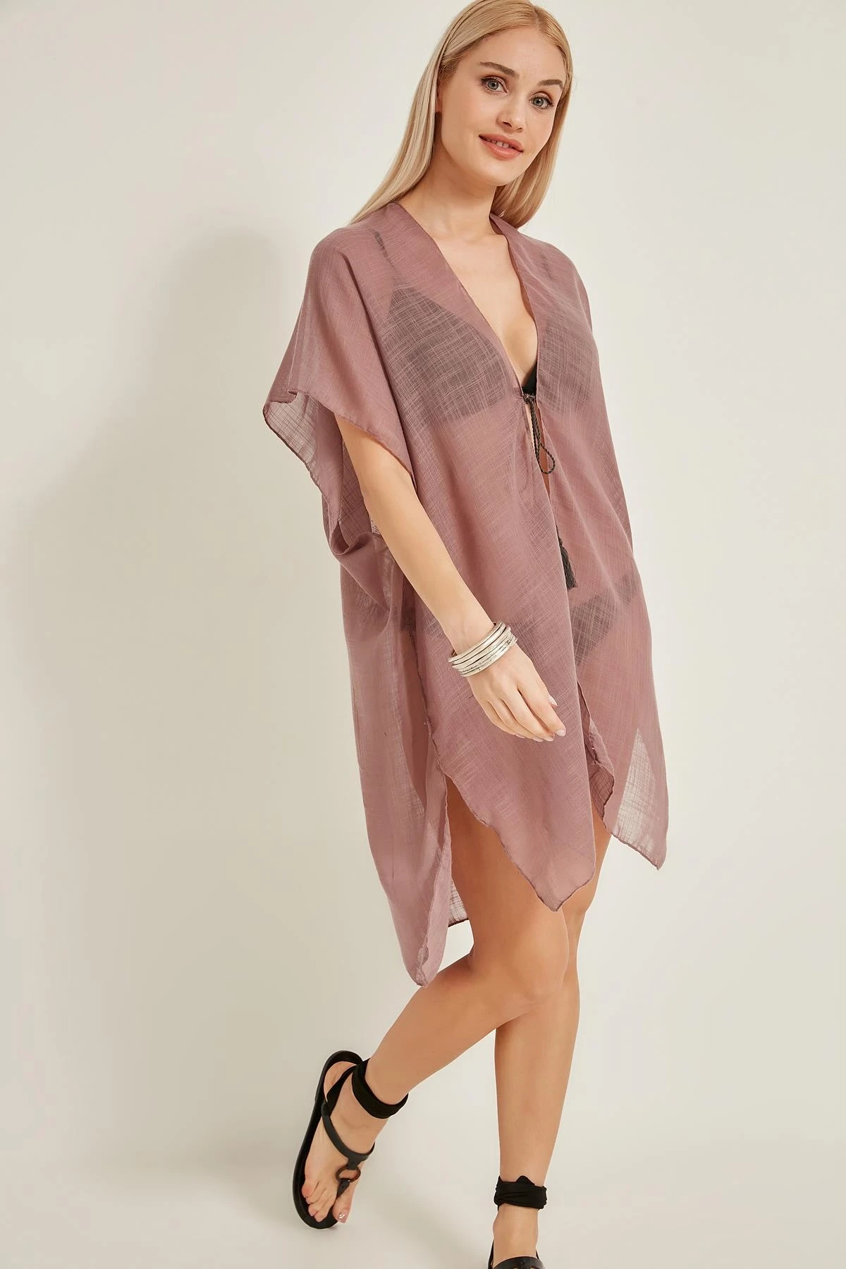 13333-2 Gül Kurusu Açık Pareo