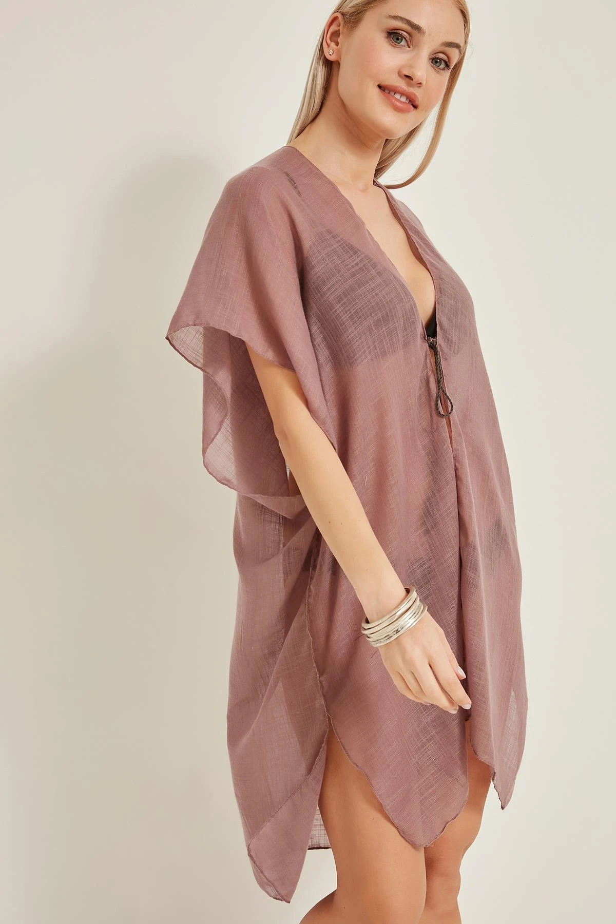 13333-2 Gül Kurusu Açık Pareo