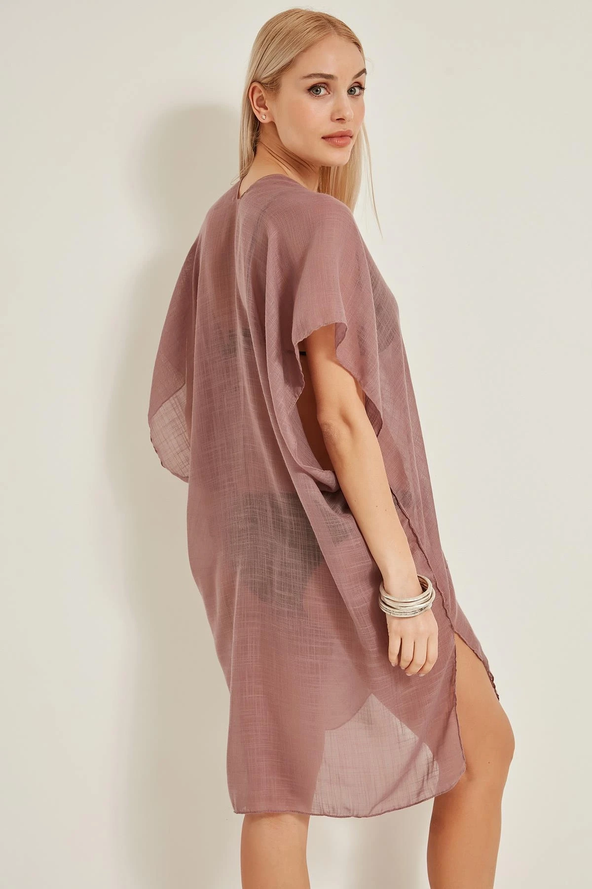 13333-2 Gül Kurusu Açık Pareo