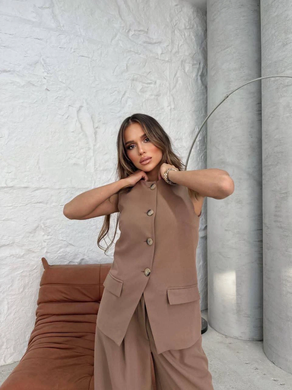 Atlas Kumaş Yelek Pantalon Takım