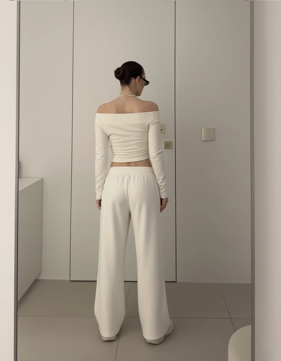 Buzi Kumaş Takım Beyaz