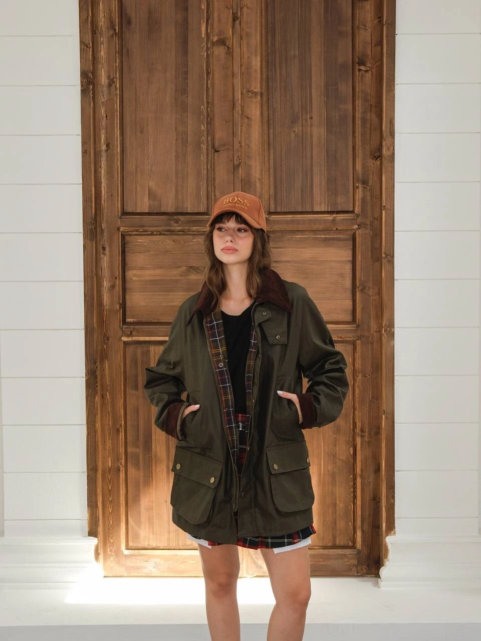 Cep ve Yaka Detay Tasarım Mont Haki