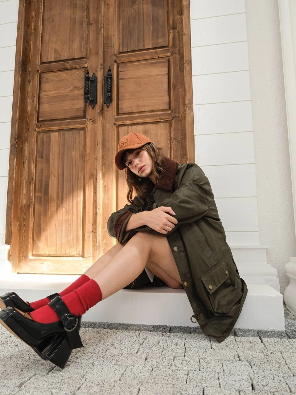 Cep ve Yaka Detay Tasarım Mont Haki