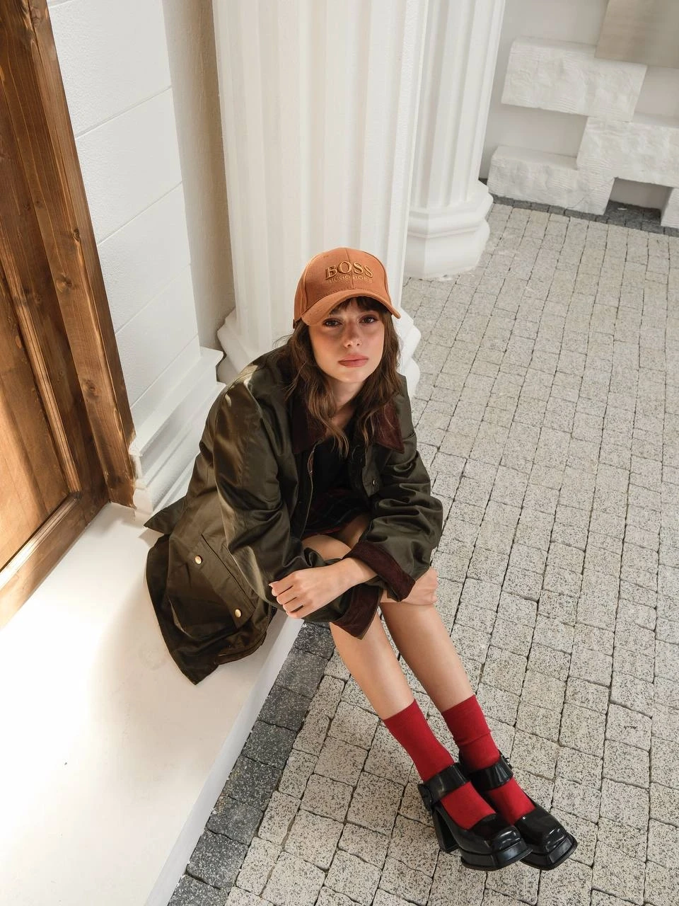 Cep ve Yaka Detay Tasarım Mont Haki