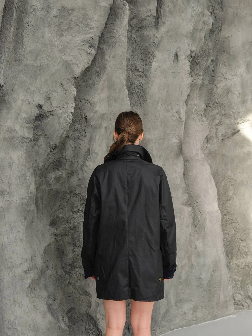 Cep ve Yaka Detay Tasarım Mont Siyah