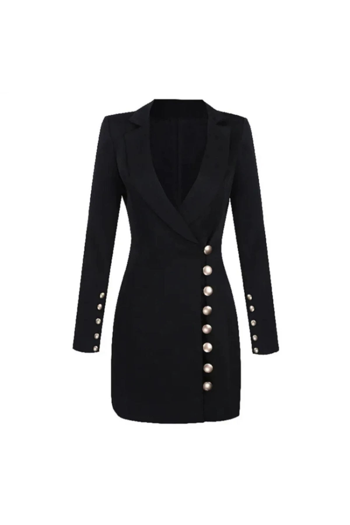 Düğme Detaylı Ceket Elbise