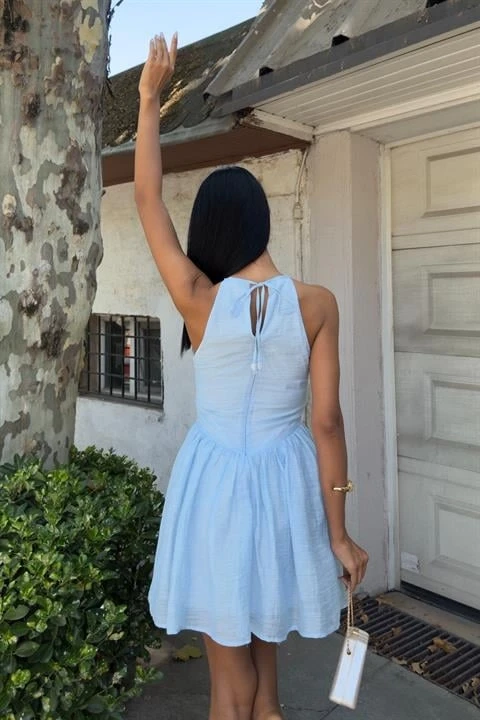 Galezzo Mini Elbise Mavi