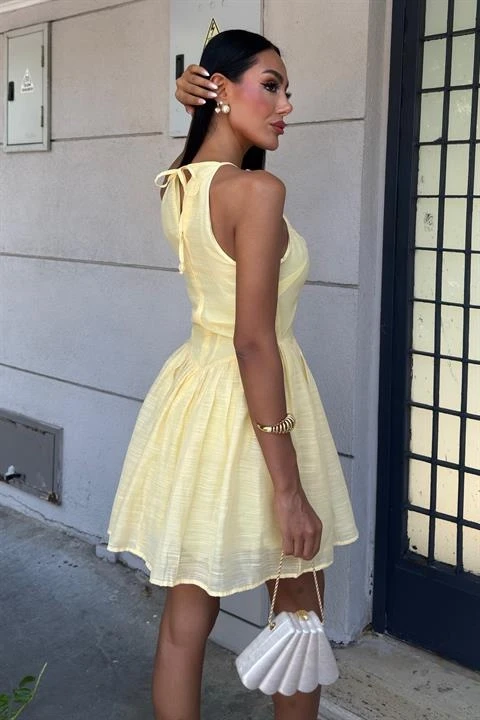 Galezzo Mini Elbise Sarı