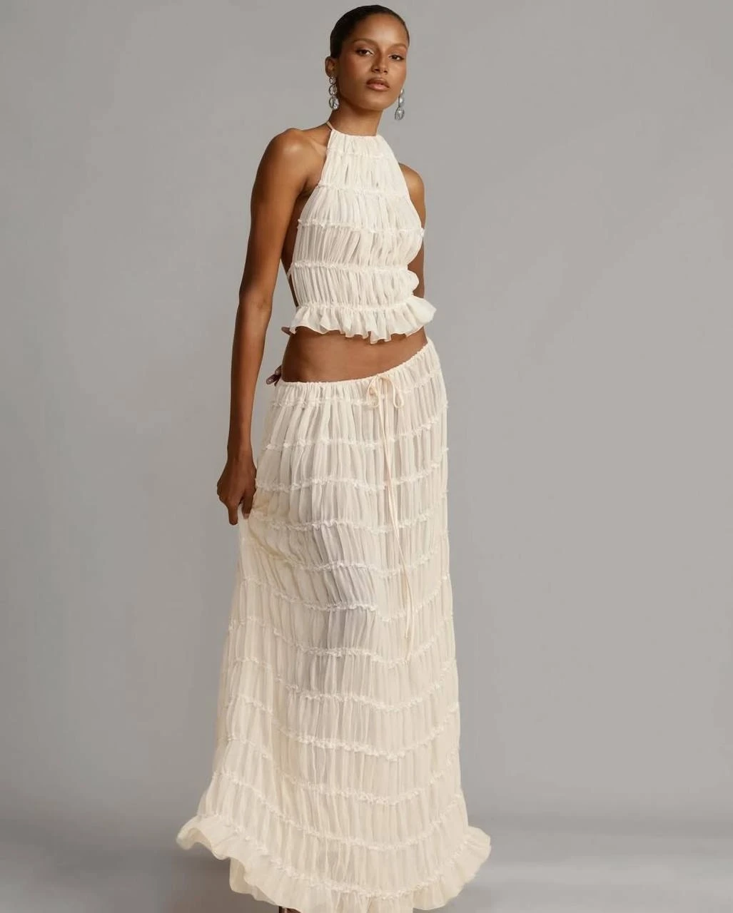 Gipeli Şifon Astarlı Büstiyer Etek Takım