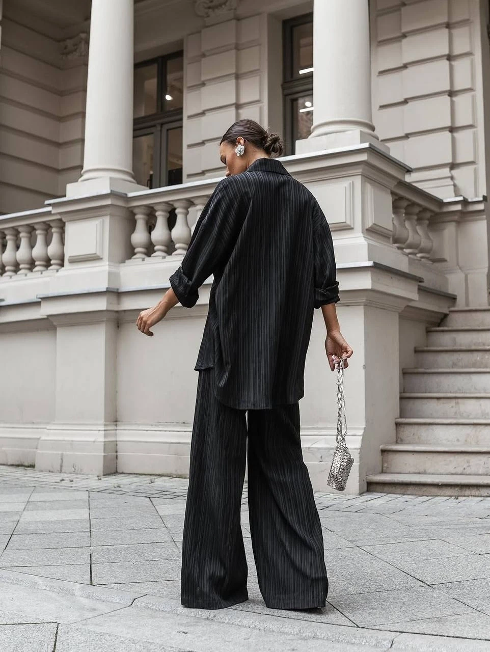 Gömlek Pantalon Tasarım Takım Siyah