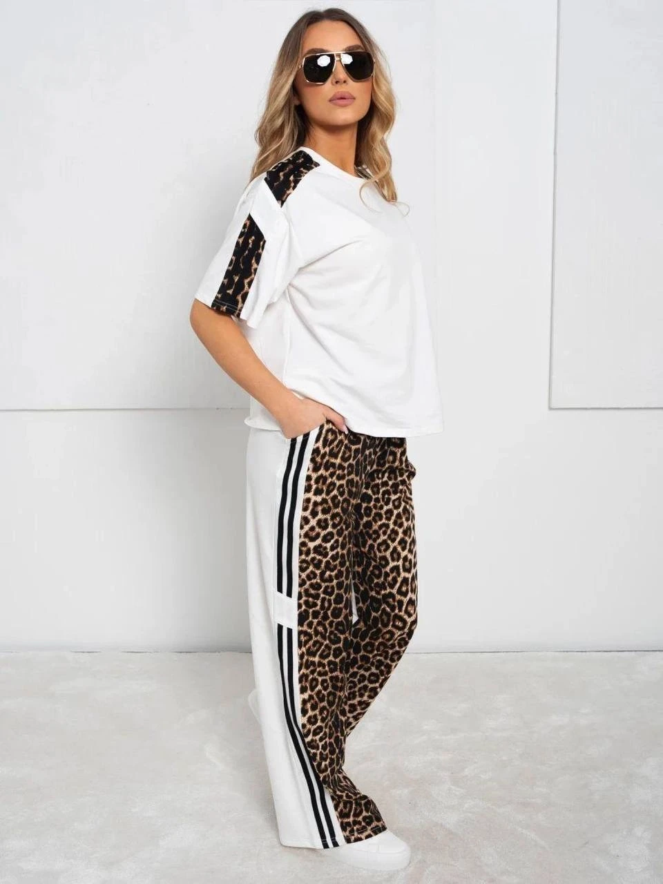 İki İplik Dijital Baskılı Takım Beyaz