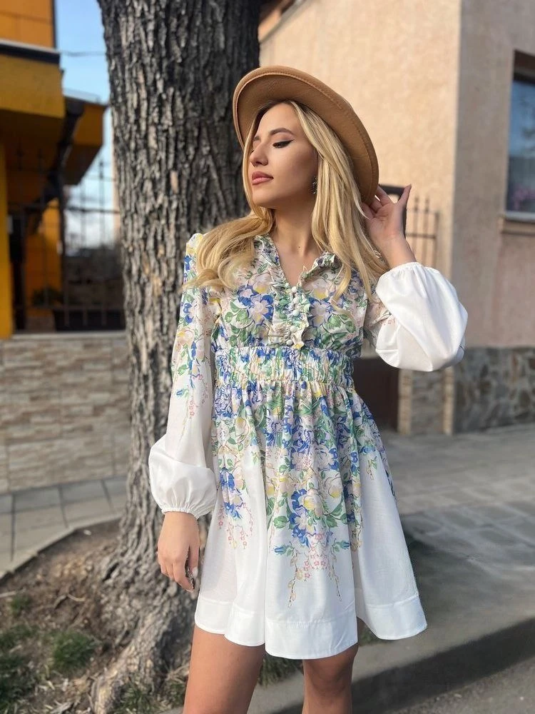 İthal Keten Vual Kumaş Elbise