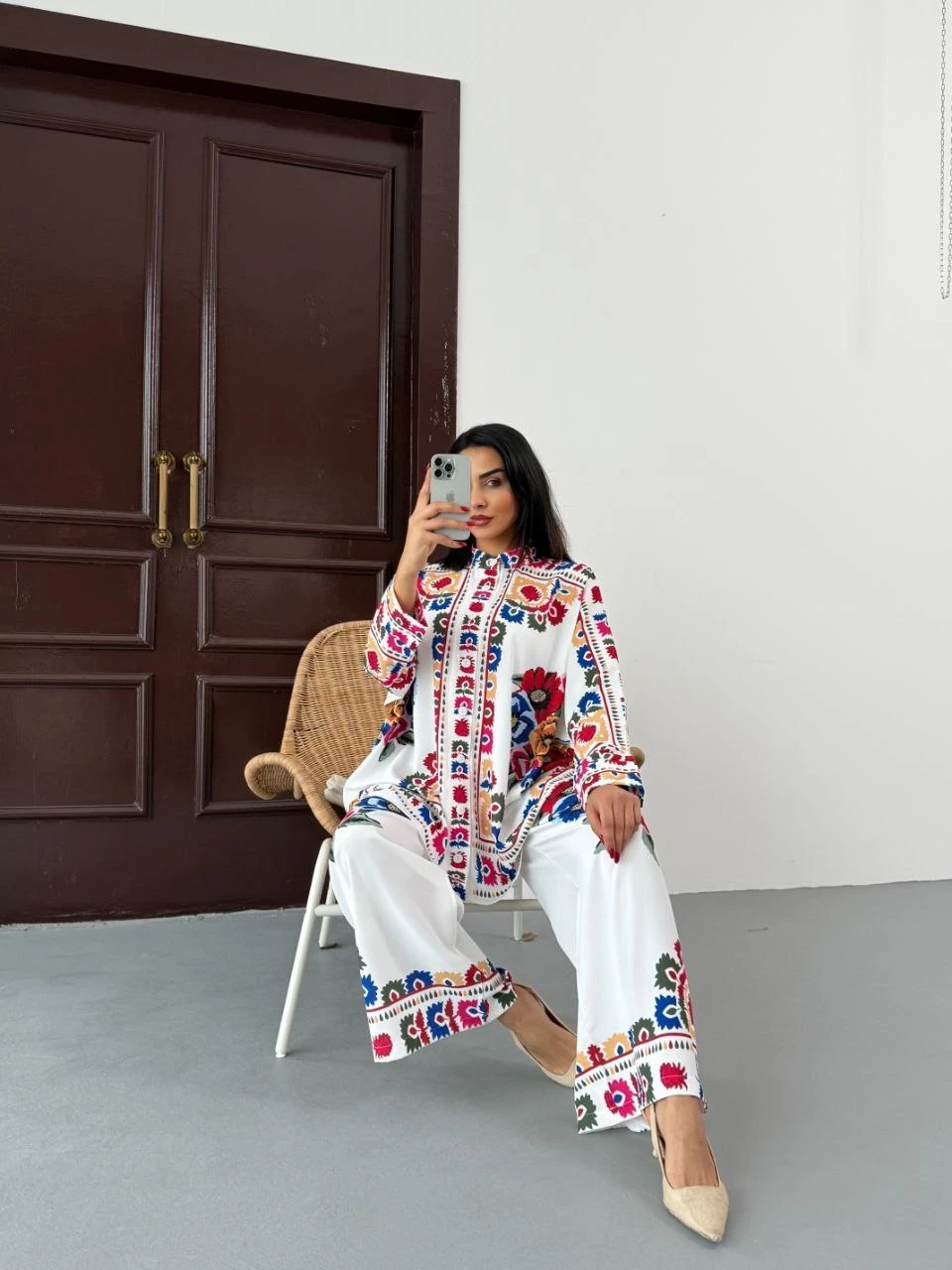 Jessica Kumaş Gömlek Pantalon Takım