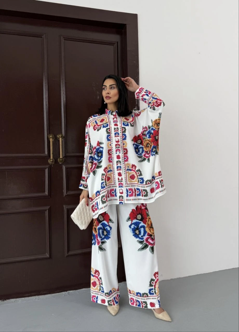 Jessica Kumaş Gömlek Pantalon Takım