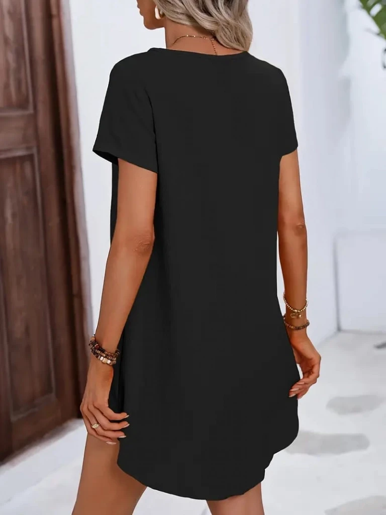 Kısa Kollu Asimetrik Kesim Bürümcük Bluz ve Şort İkili Takım