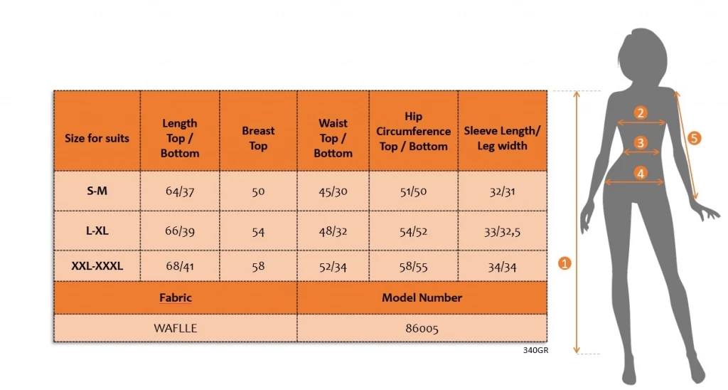 Kısa Kollu Bisiklet Yaka Alt Üst Waffle İkili Takım
