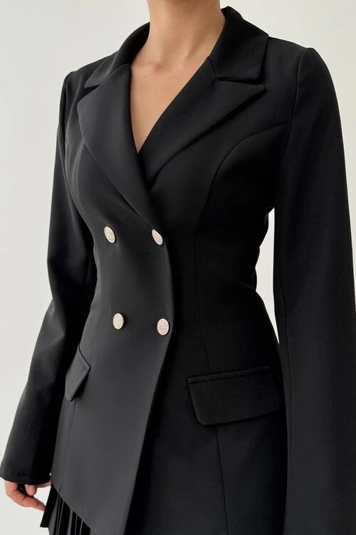 Kastil Pileli Ceket Etek Takım