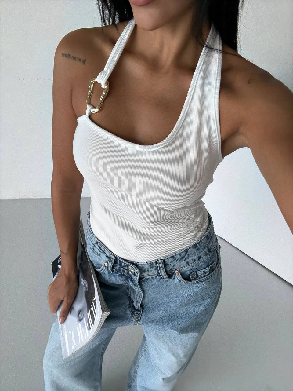 Omuz Toka Detay Bluz