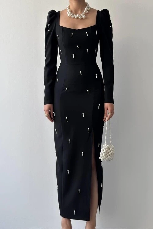 Boe İnci Detaylı Elbise