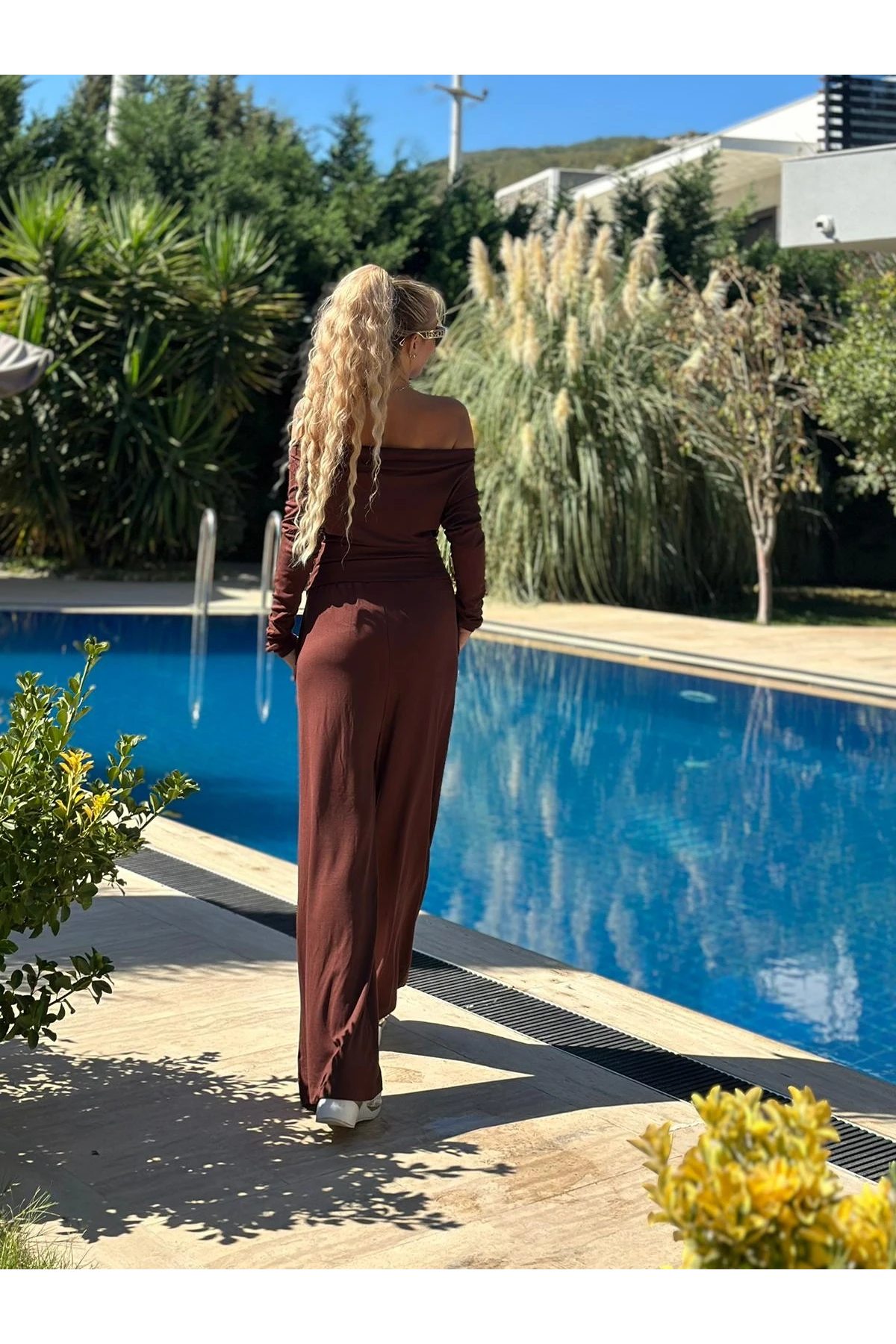 Buzi Kumaş Takım Kahve