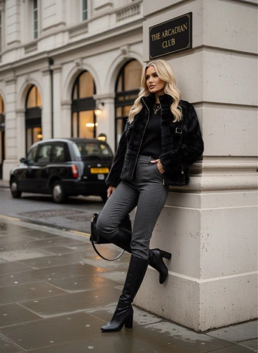 Cep Aksesuar Detay Kürk Mont