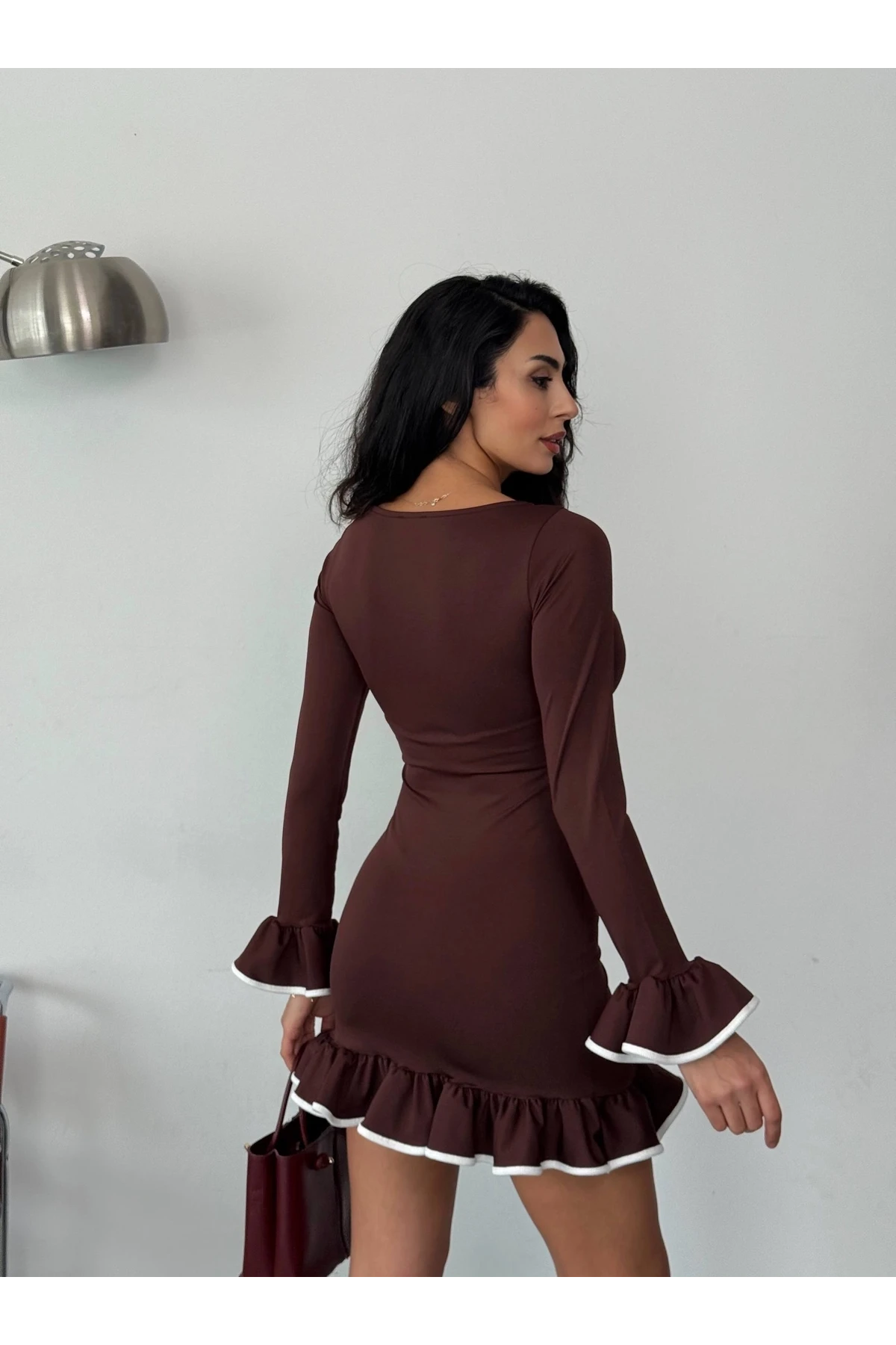 Dalgıç Kumaş Biyeli Elbise