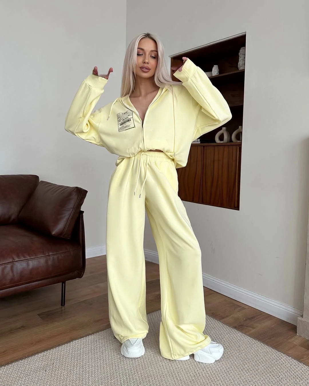 Dijital Baskı Üç İplik Pamuklu Eşofman Takım