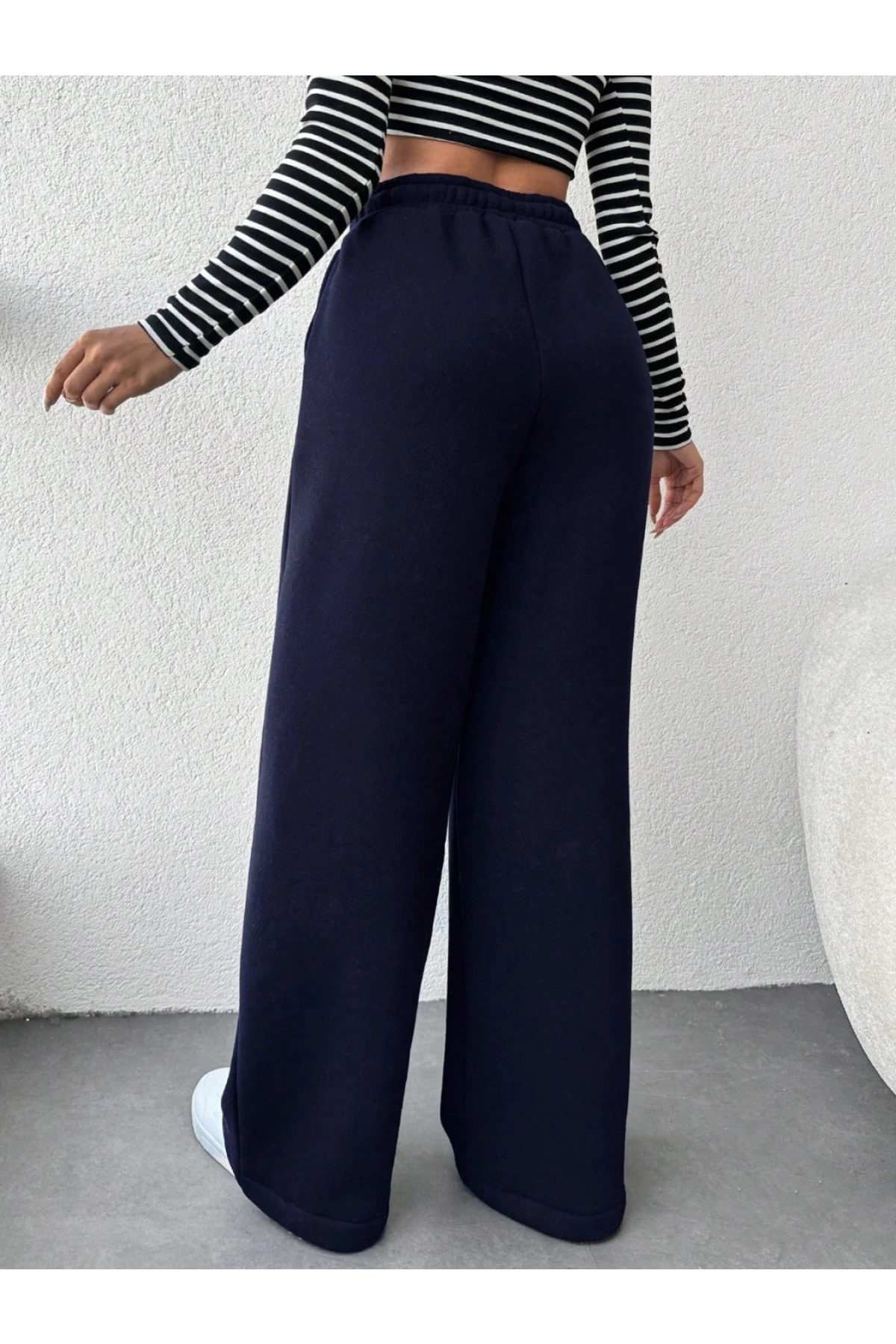 İki İplik Şardonlu Eşofman Altı Lacivert