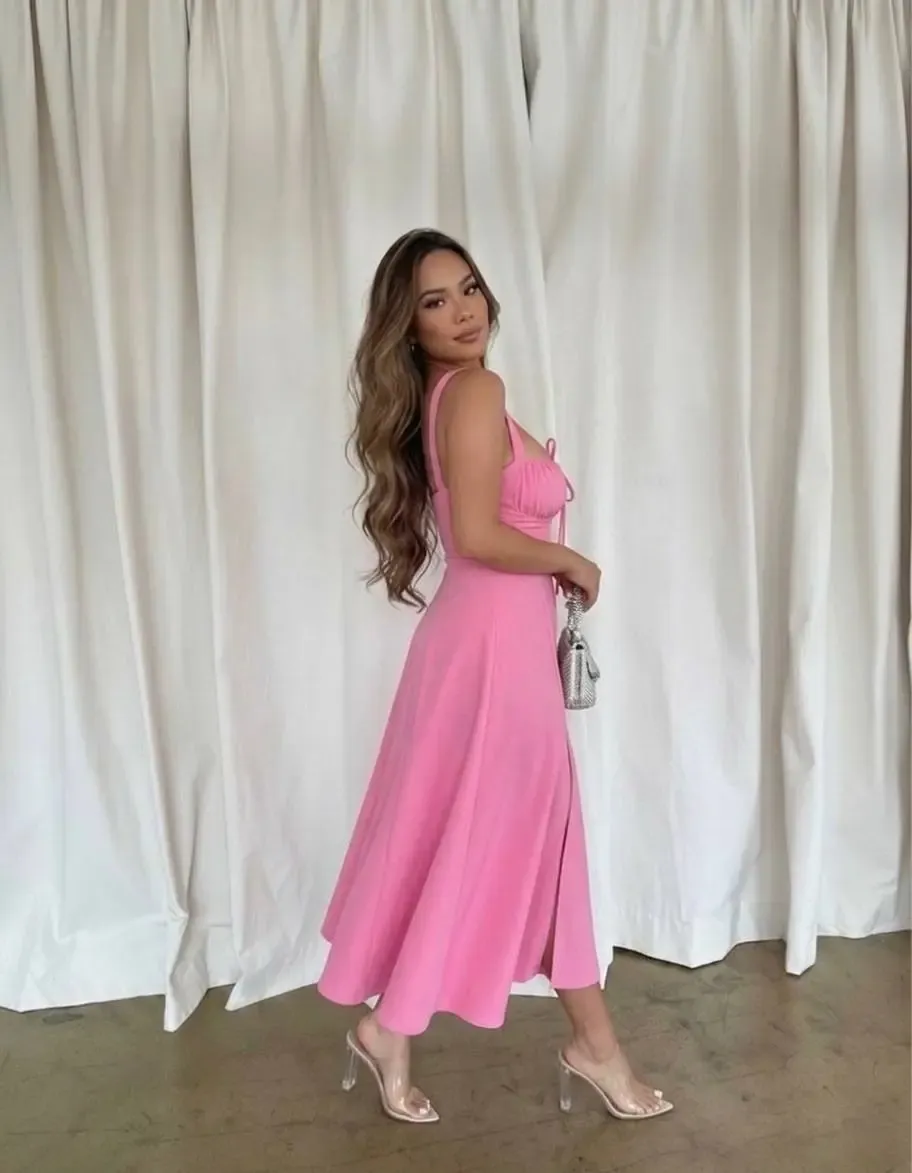 İthal Atlas Kumaş Fermuarlı Drapeli Elbise